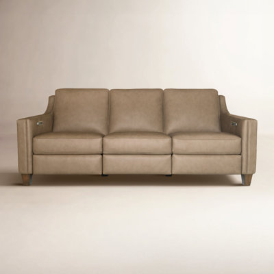 Finnegan 87" Genuine Leather Reclining Sofa