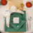 Hunter Green Square Plastic Plates Wedding Value Set - 30 Settings