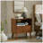 Mid Century Modern Fluted Nightstand With Charging Station, USB Ports, And Outlet Hole, 4 Solid Wood Legs, Open Space, And Drawer, Walnut