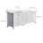 Render 84'' Double Bathroom Vanity With Engineered Stone Top-49763598