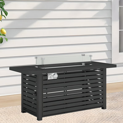 Foyer de table en acier au propane 24 po avec couvercle