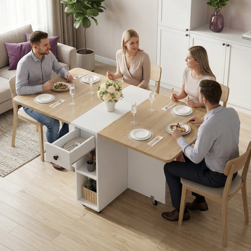 Dining Table, Maple White