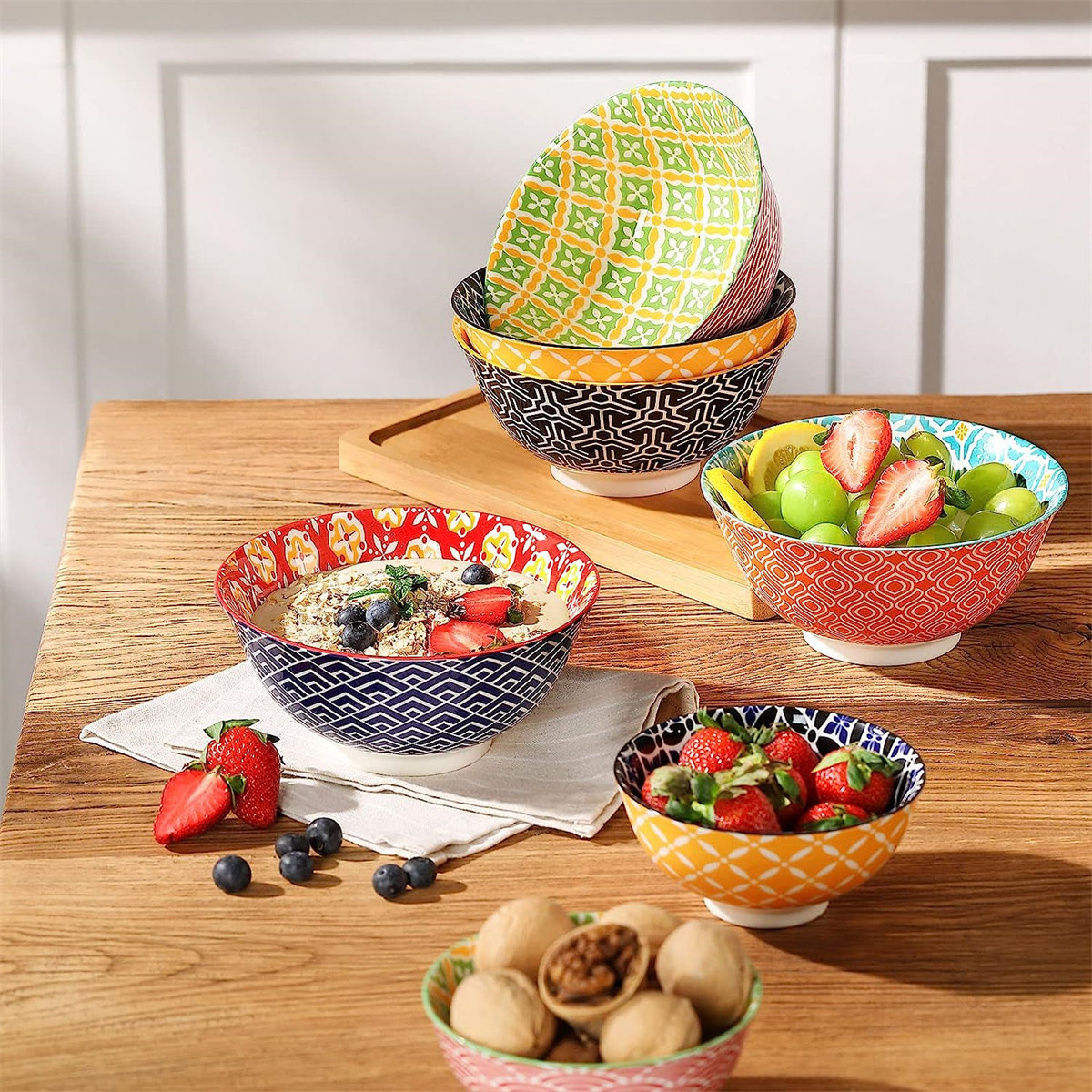 Costco Salad Bowl Set Over Back Porcelain Piece Serving Bowls Set