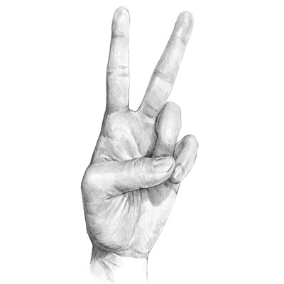Hand Signs II by Jennifer Paxton Parker - Painting on Canvas
