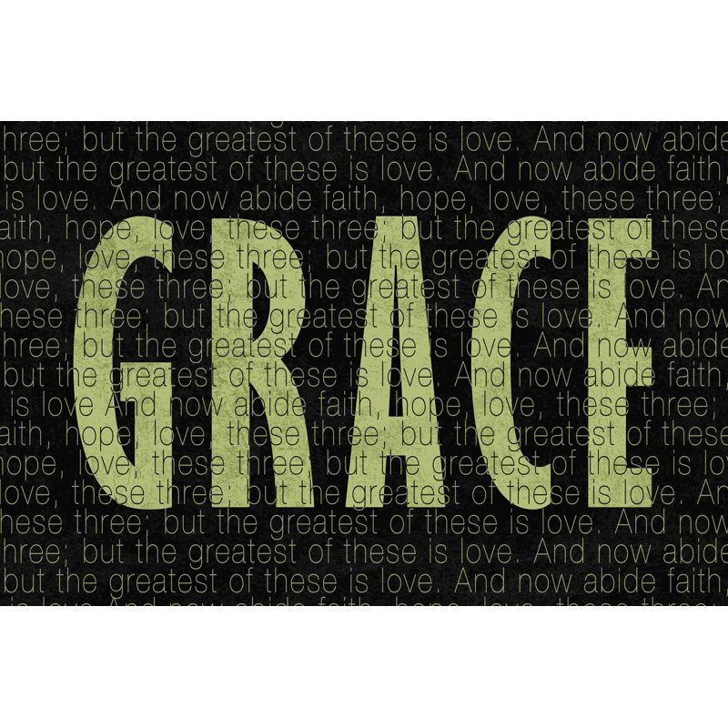 Grace - art textuel sur toile tendue, H 32 po x l 48 po