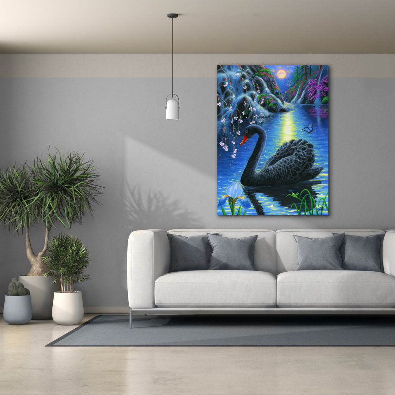 «Spring Moonlight» par Bridget Voth, H 54 po x l 40 po x P 1,5 po