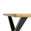 Lamia Oak Rectangular Wood Top Dining Table with Steel Base-572965488-572965773