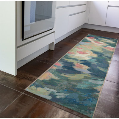 Tapis intérieur / extérieur Joub Watercolor Pond