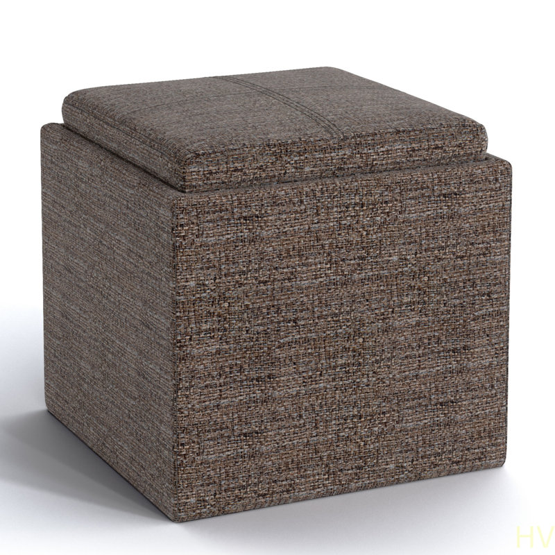 Rockwood - Repose-pieds cubique avec rangement, Gris