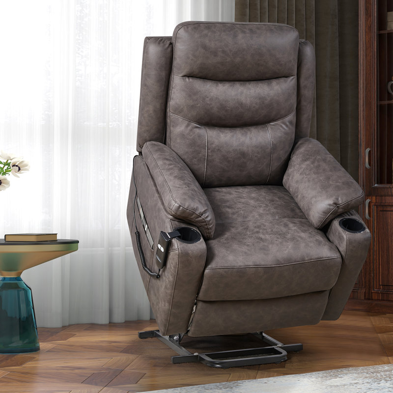 Chaise inclinable électrique de haute qualité, 100 % polyester gris