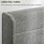 Structure de lit double avec tête de lit et rangement - Revêtement rembourré, assemblage silencieux, aucun sommier tapissier requis, rangement sur plateforme gris, fabrication silencieuse, ressort facile,