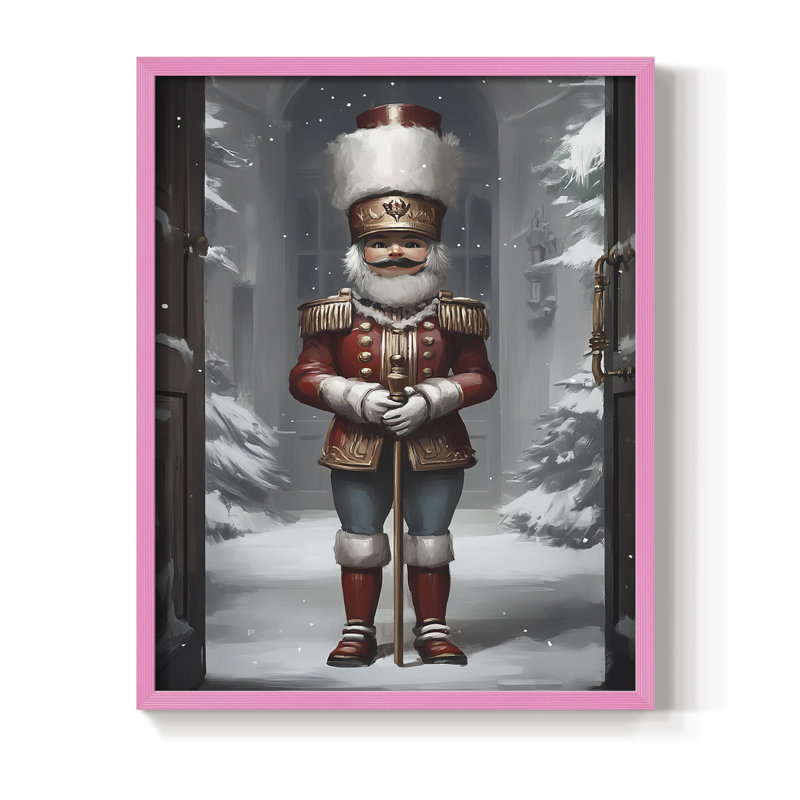 «Christmas Holiday Art», série 2-CLxxi, reproduction encadrée - bois massif, H 15 po x l 12 po, Rose