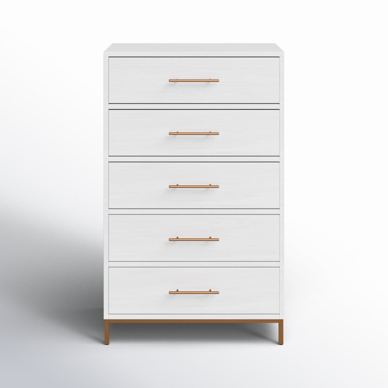 Marino 30'' W 5 - Drawer Dresser, White