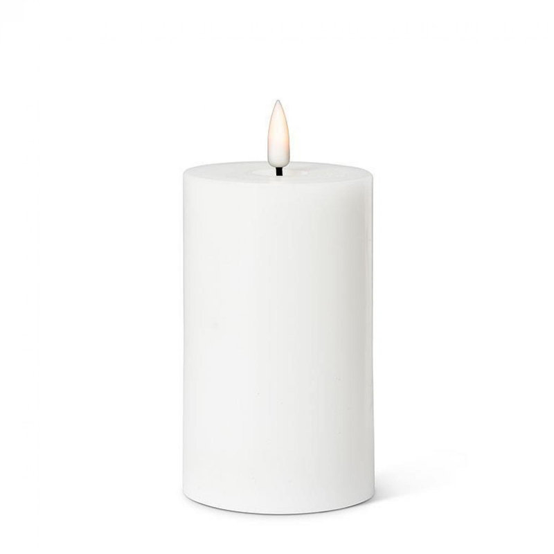 Bougie à DEL sans flamme, Blanc, 5" x 3" Flameless