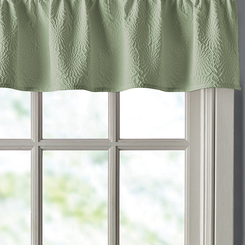 Cantonnière à motif floral DKY, Vert