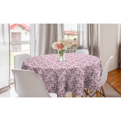 Ambesonne Watercolor Round Tablecloth, Interpretation Of Floral Elements On Branches Rosy Blossoms, Circle Table Cloth Cover For Dining Room Kitchen D -  East Urban Home, D17EF8AA2A594FEC8DE508759AC9D8B5