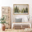 «Snowy Pine Forest Tranquil Winter Landscape Nature Decor», reproduction d'art sur toile encadrée-120419725-120419726