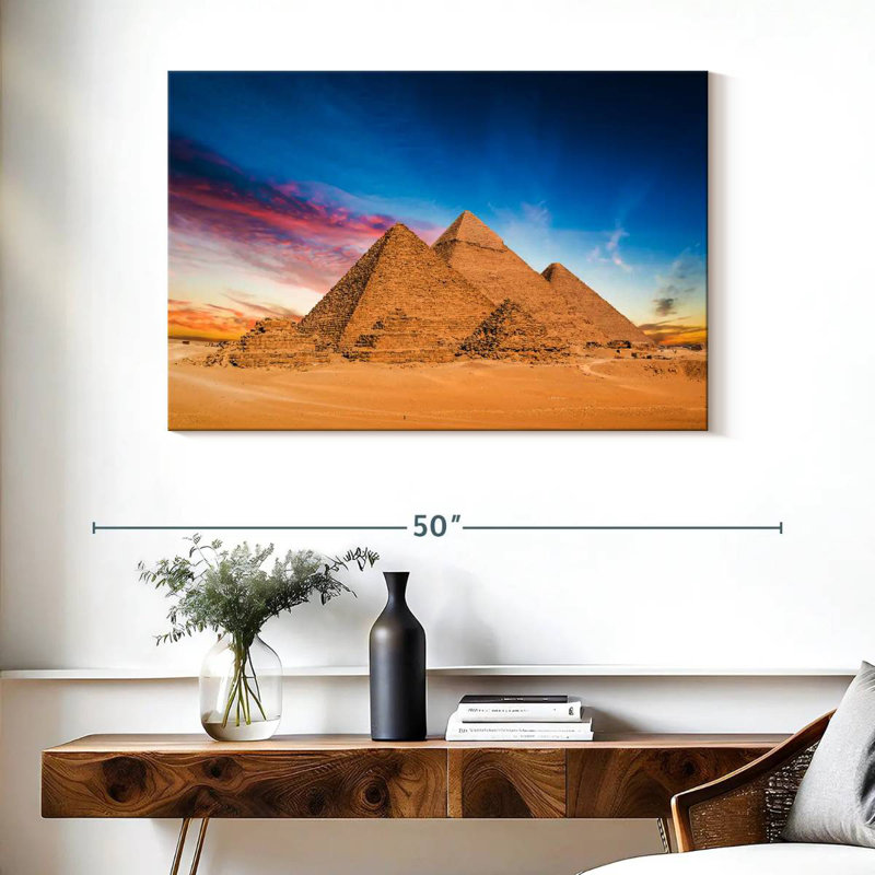 Adella Pyramids At Giza, 26" H x 39" W