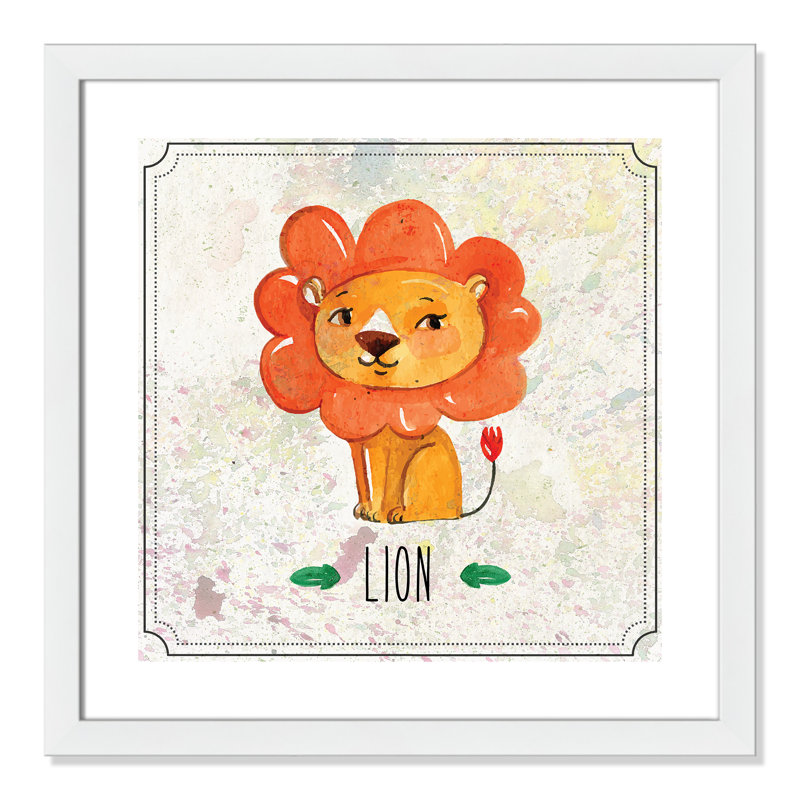 Impression sur papier Jungle Day 1 ', Encadré plat blanc, H 22,5 po x l 22,5 po x P 0,6 po