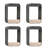 Metal Outdoor Walllight With Solar-Powered LED With Dusk To Dawn(Set Of 4)-429006029-431026465