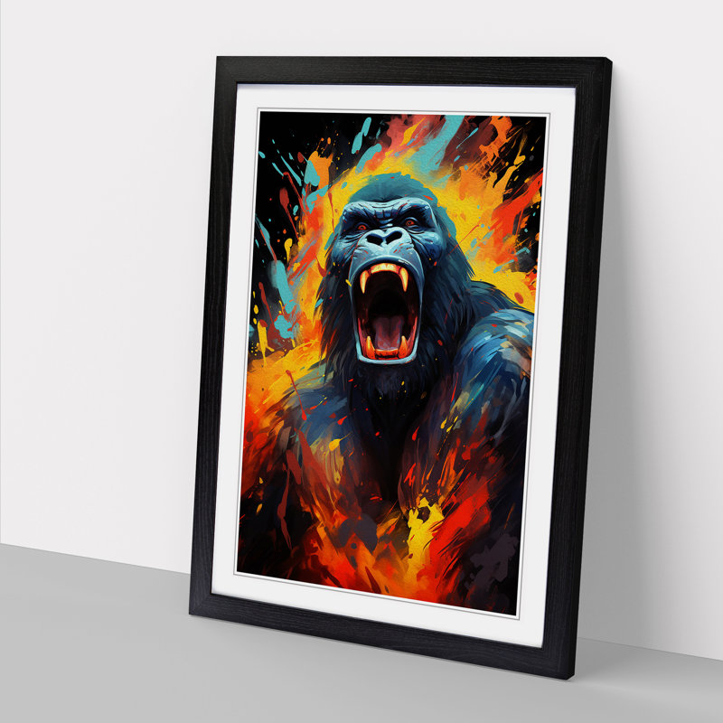 Gorilla Tachisme Art - Framed Print