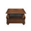 Table basse à 4 pieds en bois massif avec rangement Emiliano