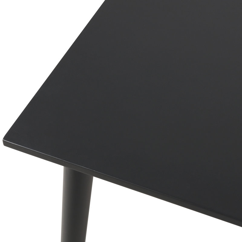 Keyana Dining Table Set, 7 Pieces: Table, 6 Chairs, Black