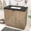 Monterey 35.4" Freestanding Bathroom Vanity + Reinforced Black Acrylic Sink-969920977