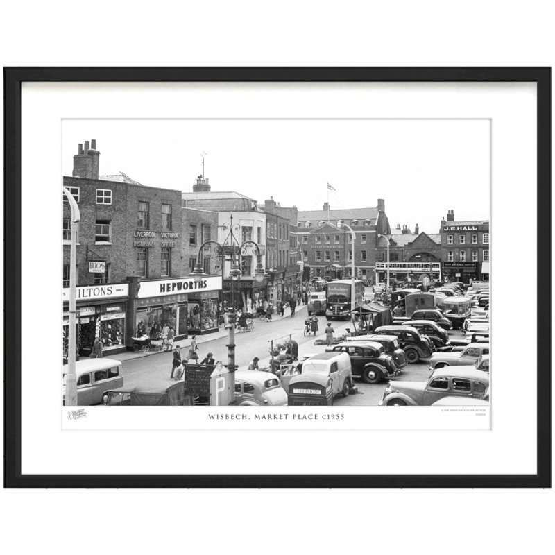 Wisbech, Market Place C1955 by Francis Frith - Single Picture Frame Print, 45cm H x 60cm W x 2.3cm D