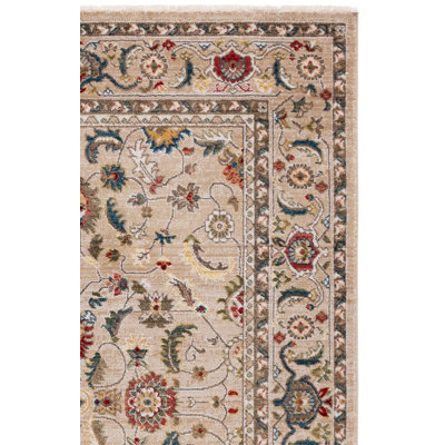 Tapis beige / multicolore tissé à plat en polypropylène Tristan par Ralph Lauren