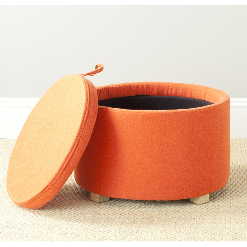 Repose-pieds avec rangement Petties, Orange brûlé