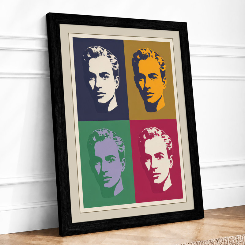 Chromatic Portrait Grid Pop Art - Print, A1 - 84.1 x 59.4 cm, Black