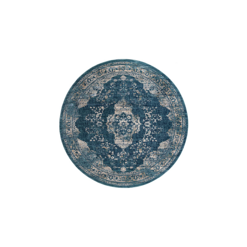 Tapis bleu marine Wimpole, Rond 10 pi