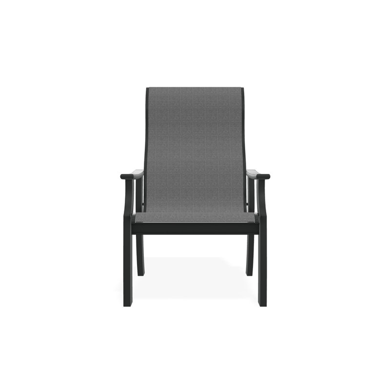 St. Catherine Polymer Outdoor Lounge Chair, Graphite, Destiny Steel