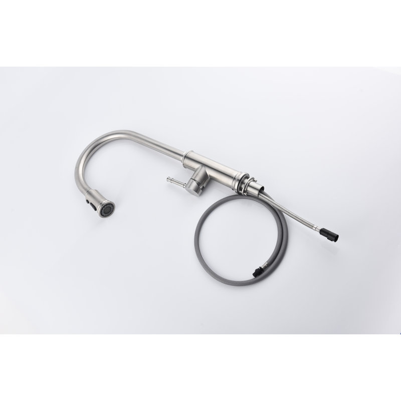Robinet d'évier de cuisine à bec rétractable | Idée de cadeau, Nickel brossé