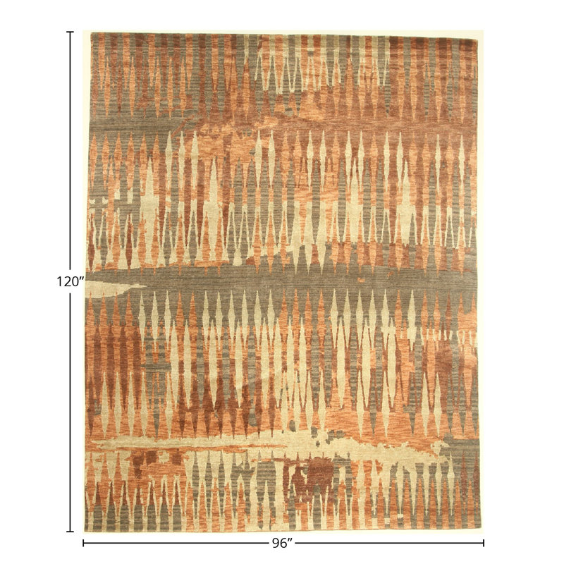 Rectangle 8' X 10' Wool Area Rug