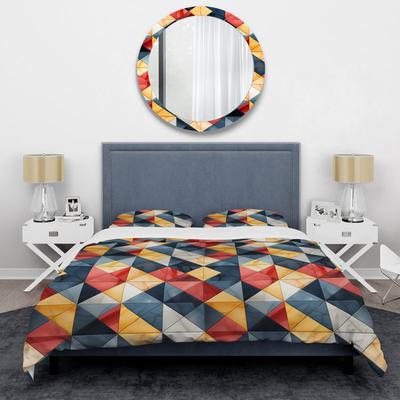 Amirion Scandinavian Simplicity Marble Motif I - Ensemble de housse de couette en marbre - Microfibre de polyester