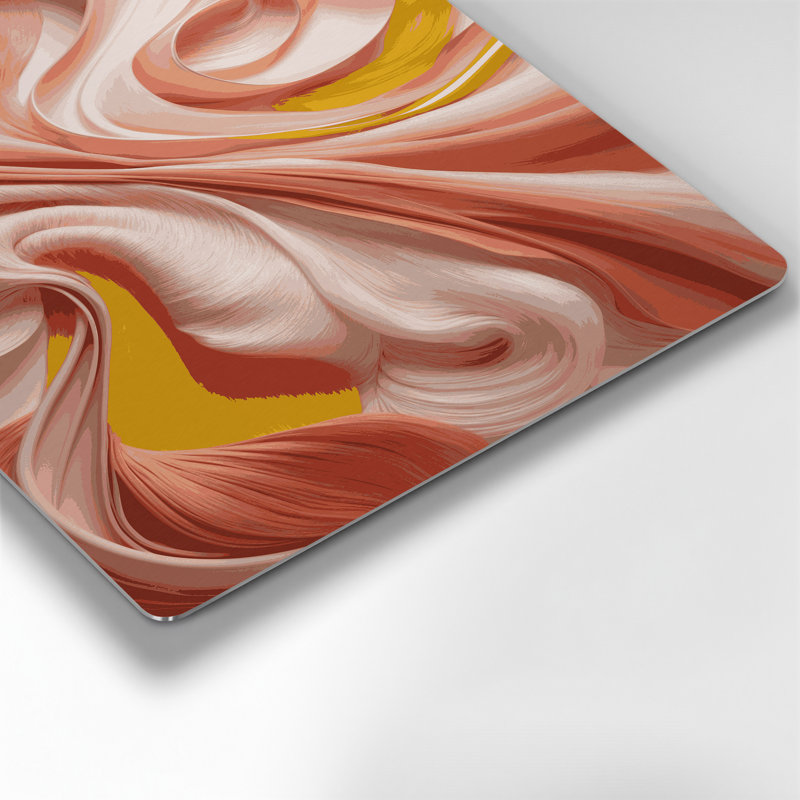 «Lyrical Abstraction 79», art mural en métal rose, H 8 po x l 10 po