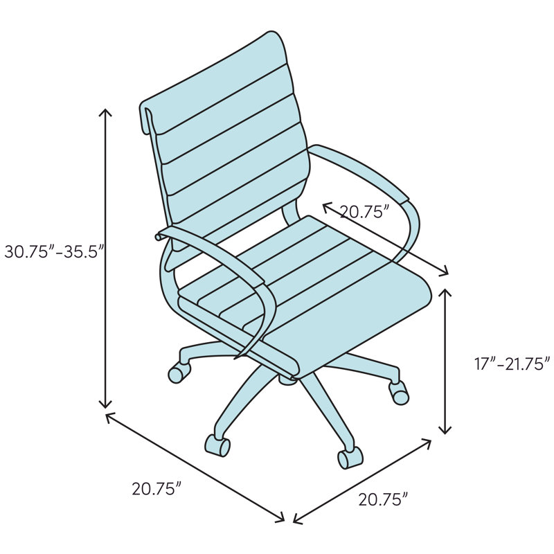 Vortex Conference Chair, Orange/White