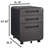 Rizer 3-Drawer Office File Cabinet-1089384302