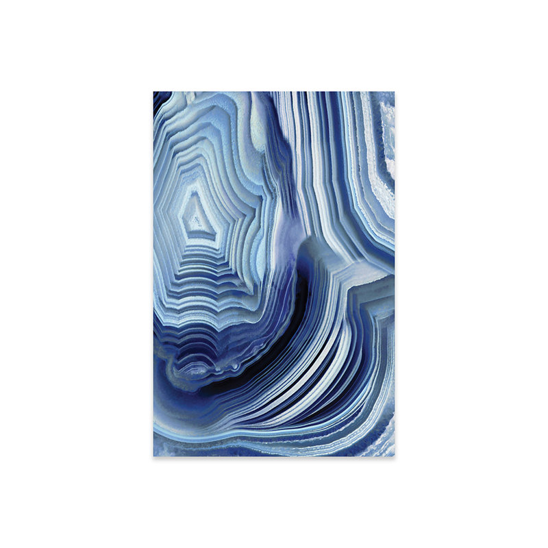 Agate Indigo I par Danielle Carson - impression sans cadre, H 24 po x l 16 po x P 0,25 po