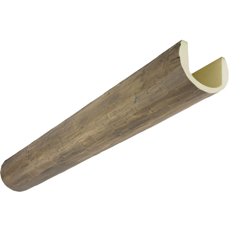 L 6 po x H 4 1/2 po x L 8 po ÉCHANTILLON - poutre à bûches en bois imitation Adobe Heritage Timber, brun fumé, Brun fumé