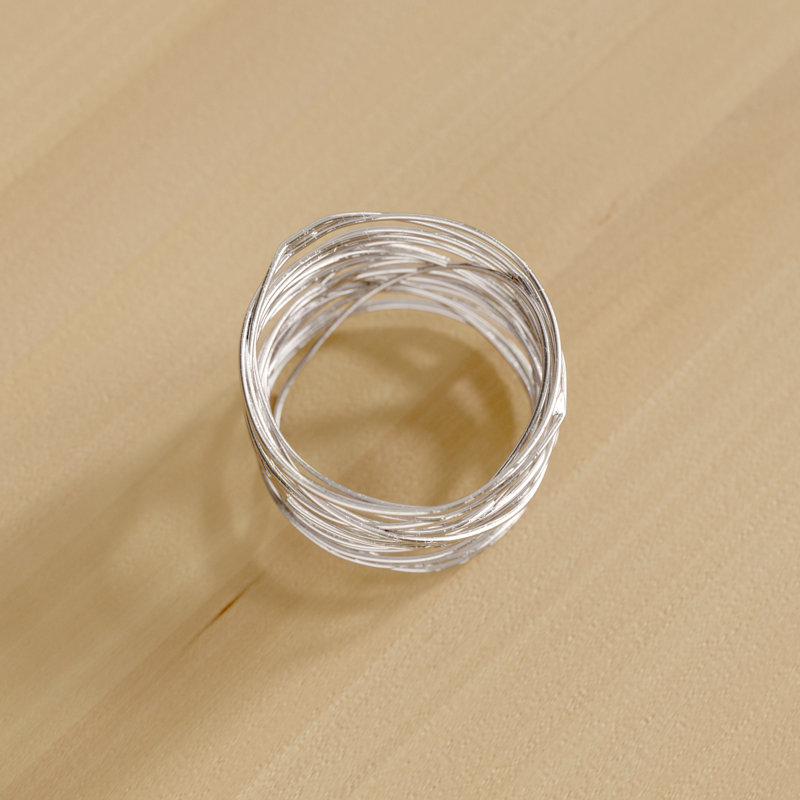 Rond de serviette en métal, Argent