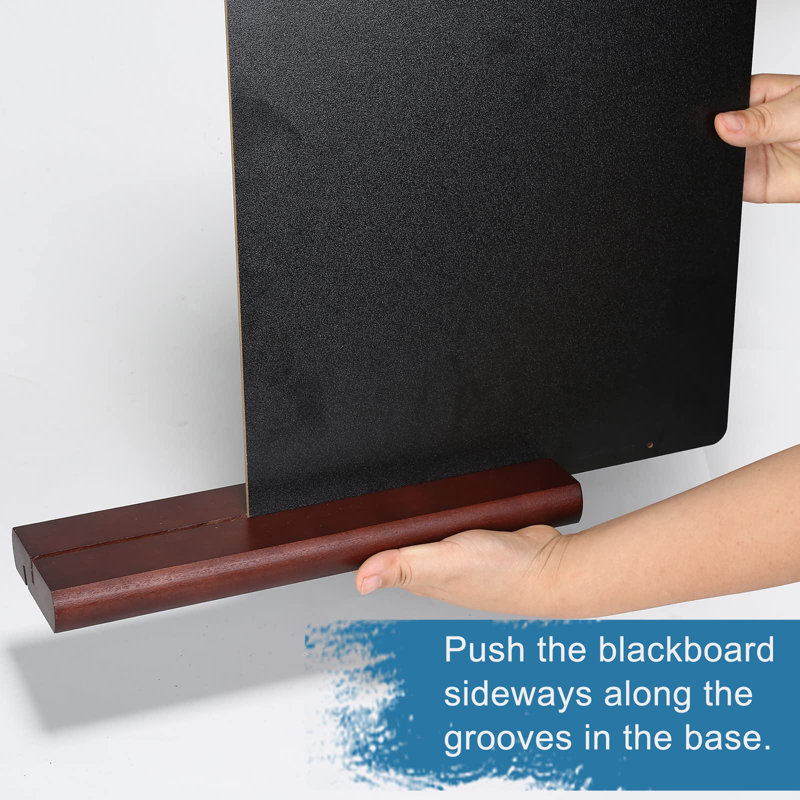 11.8X16.1 Inch Tabletop Chalkboard With Wood Base, Menu Chalkboard Stand, Message Board, Bar And Special Event Decorations, Hanging Double-Sided Chalkboards Sign For DIY Home Decoration-Walnut