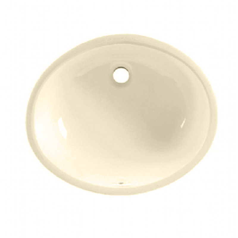 American Standard 14.125'' Ceramic Oval Bathroom Sink with Overflow, Bone