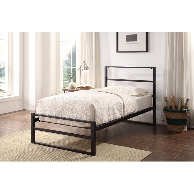 Clermont Bed, Open Coil, Single (3'), Black