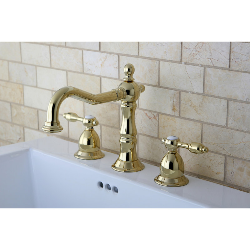 Robinet de salle de bain espacé Kingston, Laiton poli