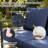 Outdoor Aluminum Loveseat Sofa with PE Wicker Backrest & Thick Cushion for Patio, Deck, Balcony & Garden-1549858811