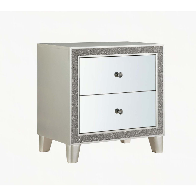 Table de chevet à finition miroir Sliverfluff