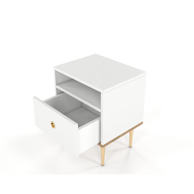 Palacios 44cm W Manufactured Wood Bedside Table